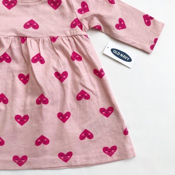 Old Navy NWT heart print dress 0-3 months - Picture 3 of 5